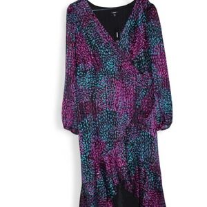 Express Vibrant Long Sleeve Dress